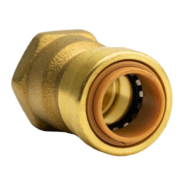 Quickfitting 1/2in Push-to-Connect x 1/2in FNPT Brass Water Heaterinstallation Kit Fitting LF718KR - main